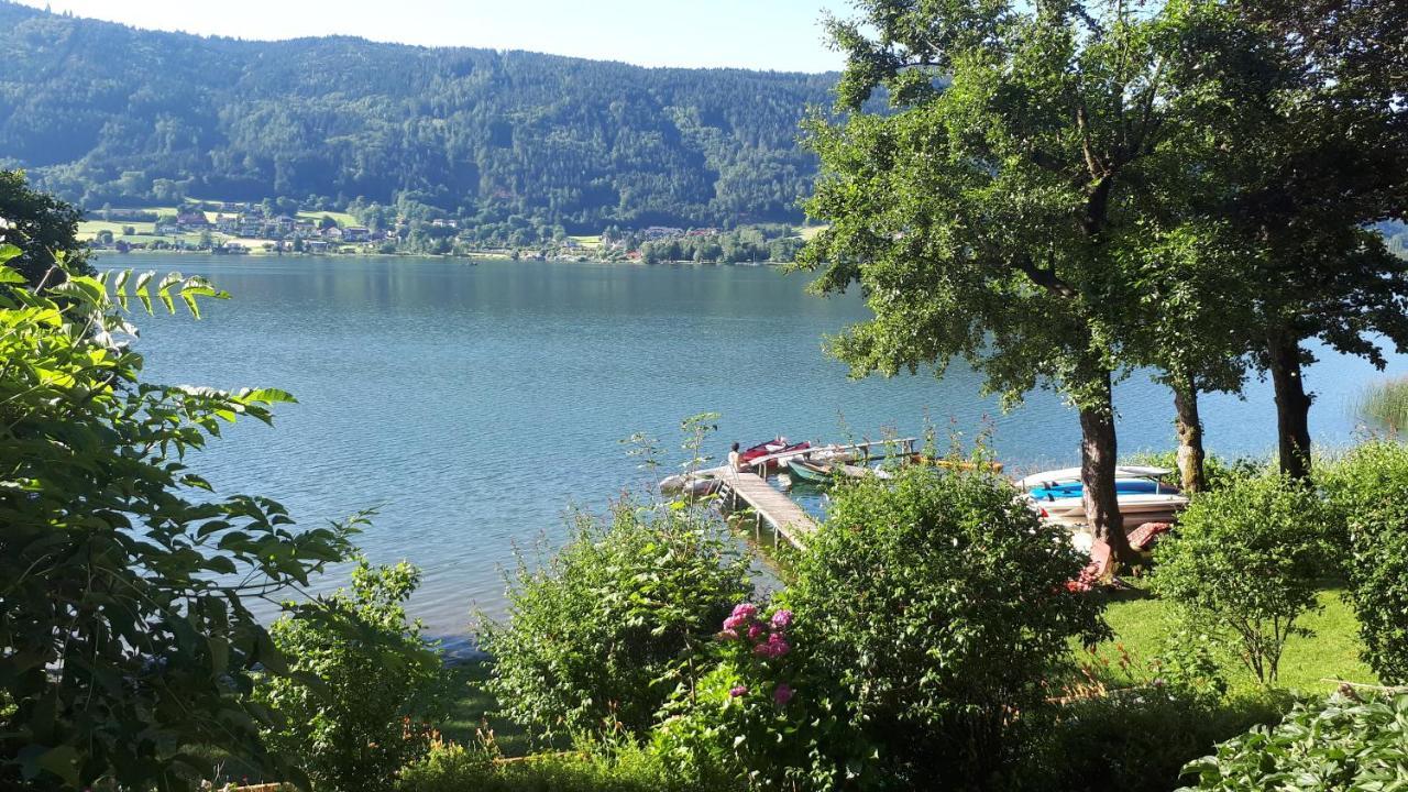 Maren Seeblick Appartement Haus Haensel&Gretel Direkt Am Ossiacher See Mit Hallenbad Stiegl Buitenkant foto