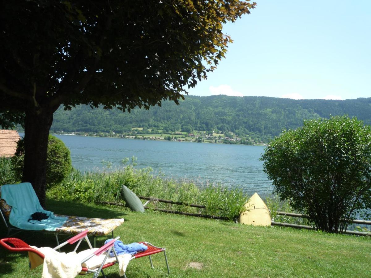Maren Seeblick Appartement Haus Haensel&Gretel Direkt Am Ossiacher See Mit Hallenbad Stiegl Buitenkant foto