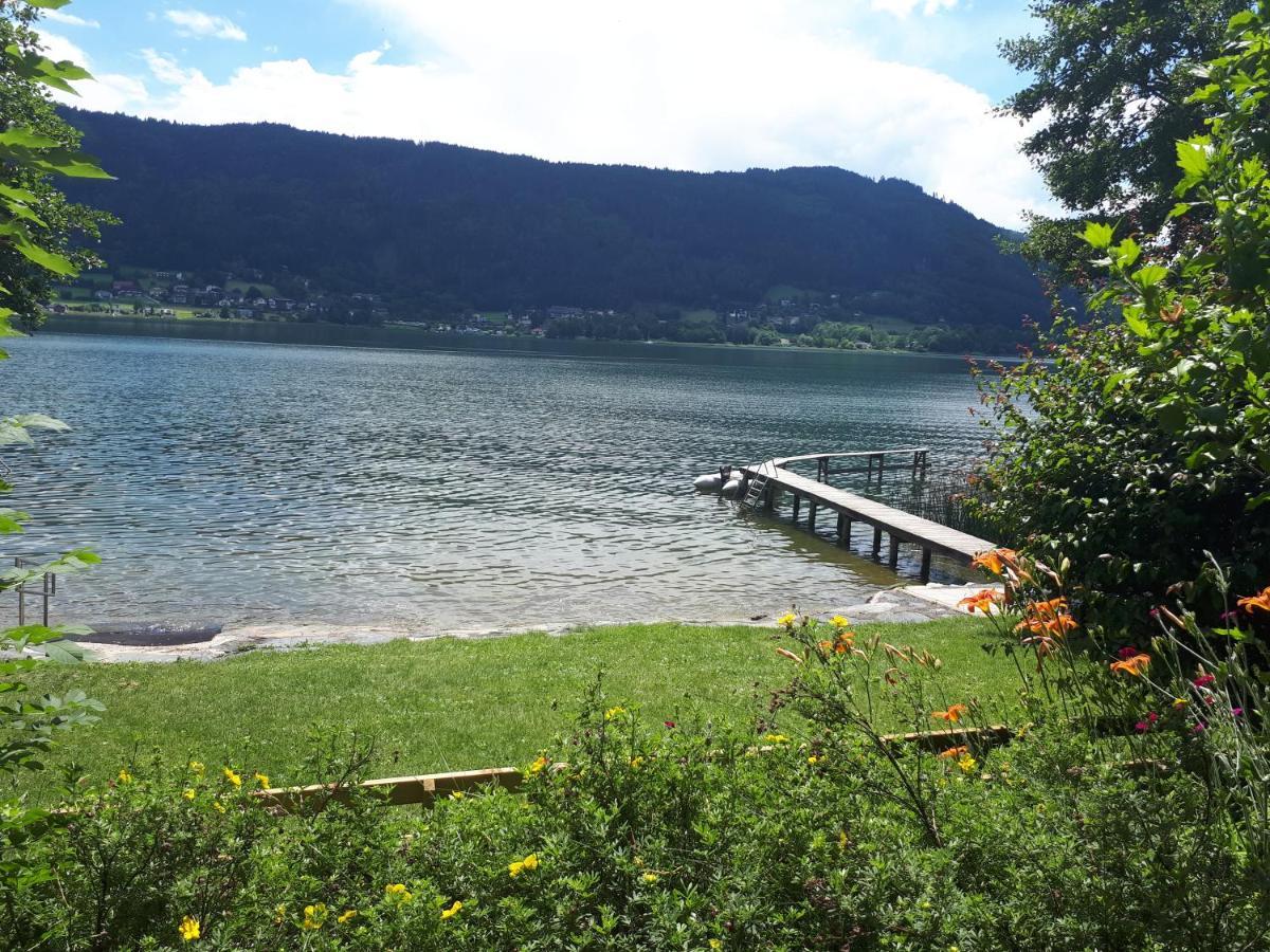 Maren Seeblick Appartement Haus Haensel&Gretel Direkt Am Ossiacher See Mit Hallenbad Stiegl Buitenkant foto