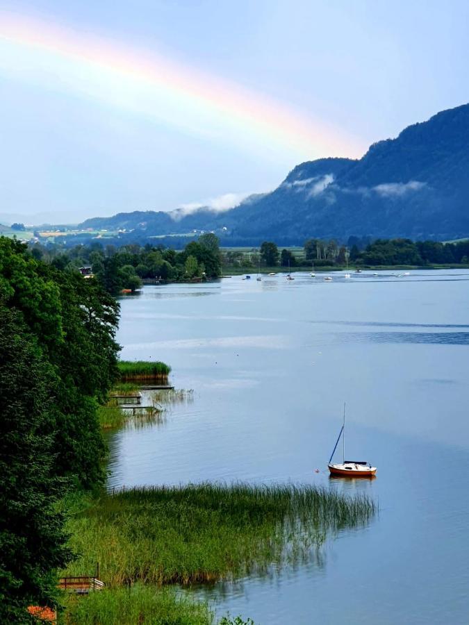 Maren Seeblick Appartement Haus Haensel&Gretel Direkt Am Ossiacher See Mit Hallenbad Stiegl Buitenkant foto