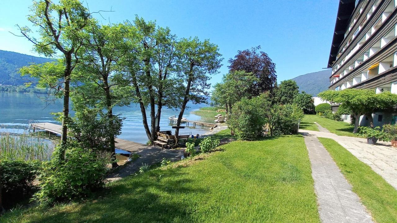 Maren Seeblick Appartement Haus Haensel&Gretel Direkt Am Ossiacher See Mit Hallenbad Stiegl Buitenkant foto