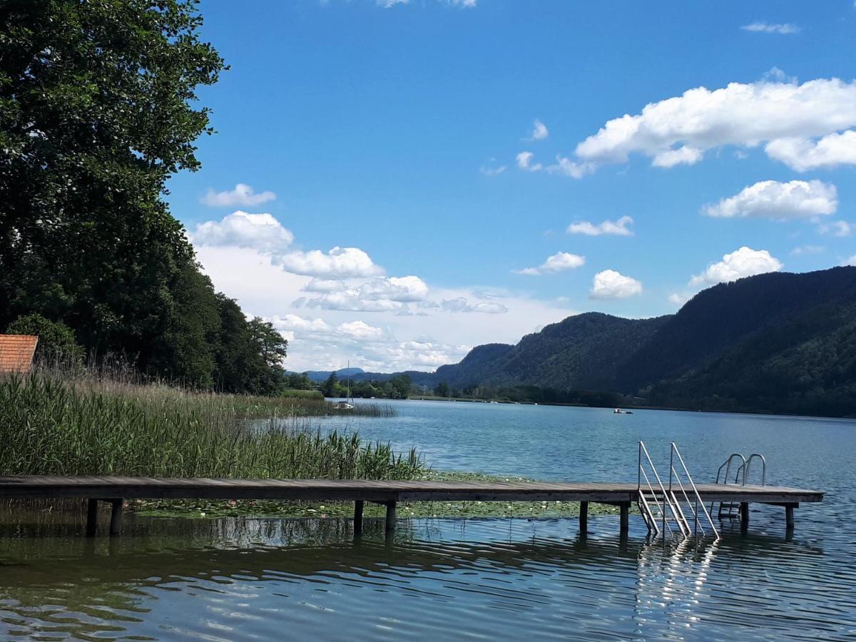 Maren Seeblick Appartement Haus Haensel&Gretel Direkt Am Ossiacher See Mit Hallenbad Stiegl Buitenkant foto
