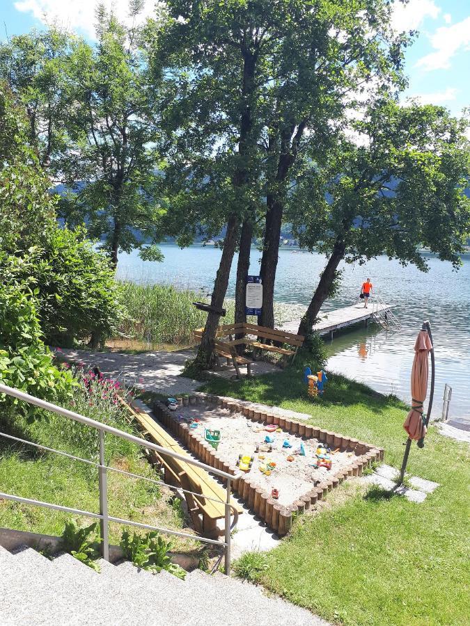Maren Seeblick Appartement Haus Haensel&Gretel Direkt Am Ossiacher See Mit Hallenbad Stiegl Buitenkant foto